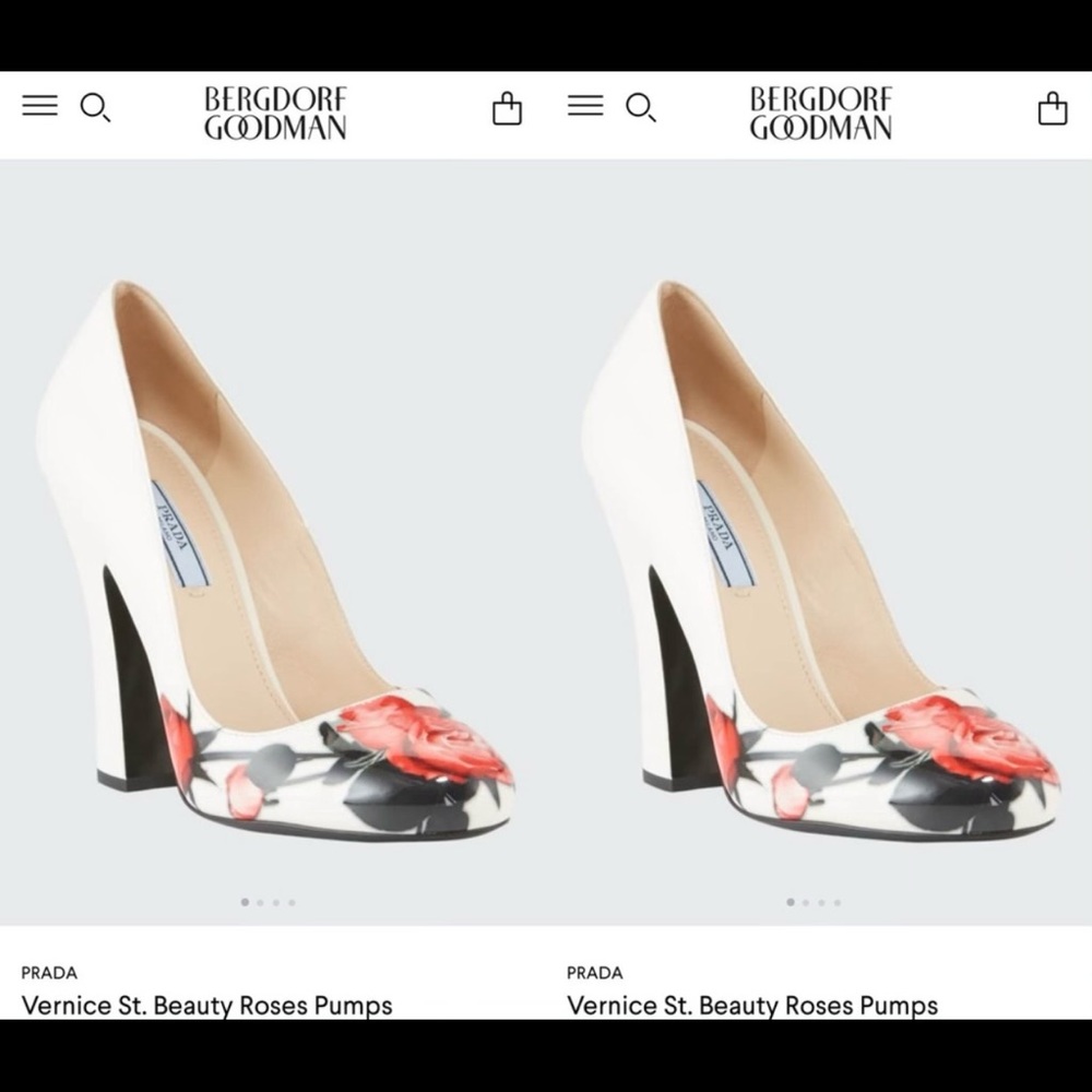 Prada Vernice St. Beauty Roses Pumps - Beautiful!